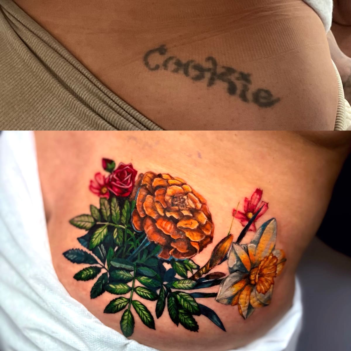 Cover Up tattoo by Aya
